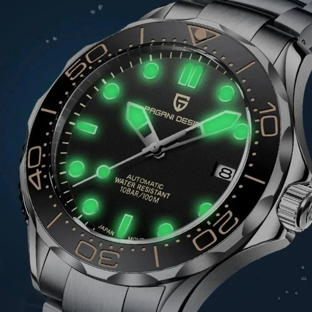 Pagani Design 42mm Automatic Diver Watch – Sapphire Crystal, Ceramic Bezel, NH35A Movement-Pagani Design-Viva Timepiece