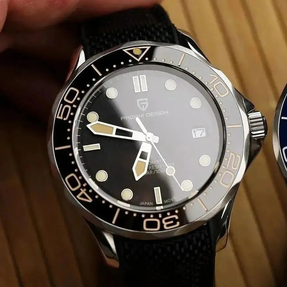 Pagani Design 42mm Automatic Diver Watch – Sapphire Crystal, Ceramic Bezel, NH35A Movement-Pagani Design-Viva Timepiece