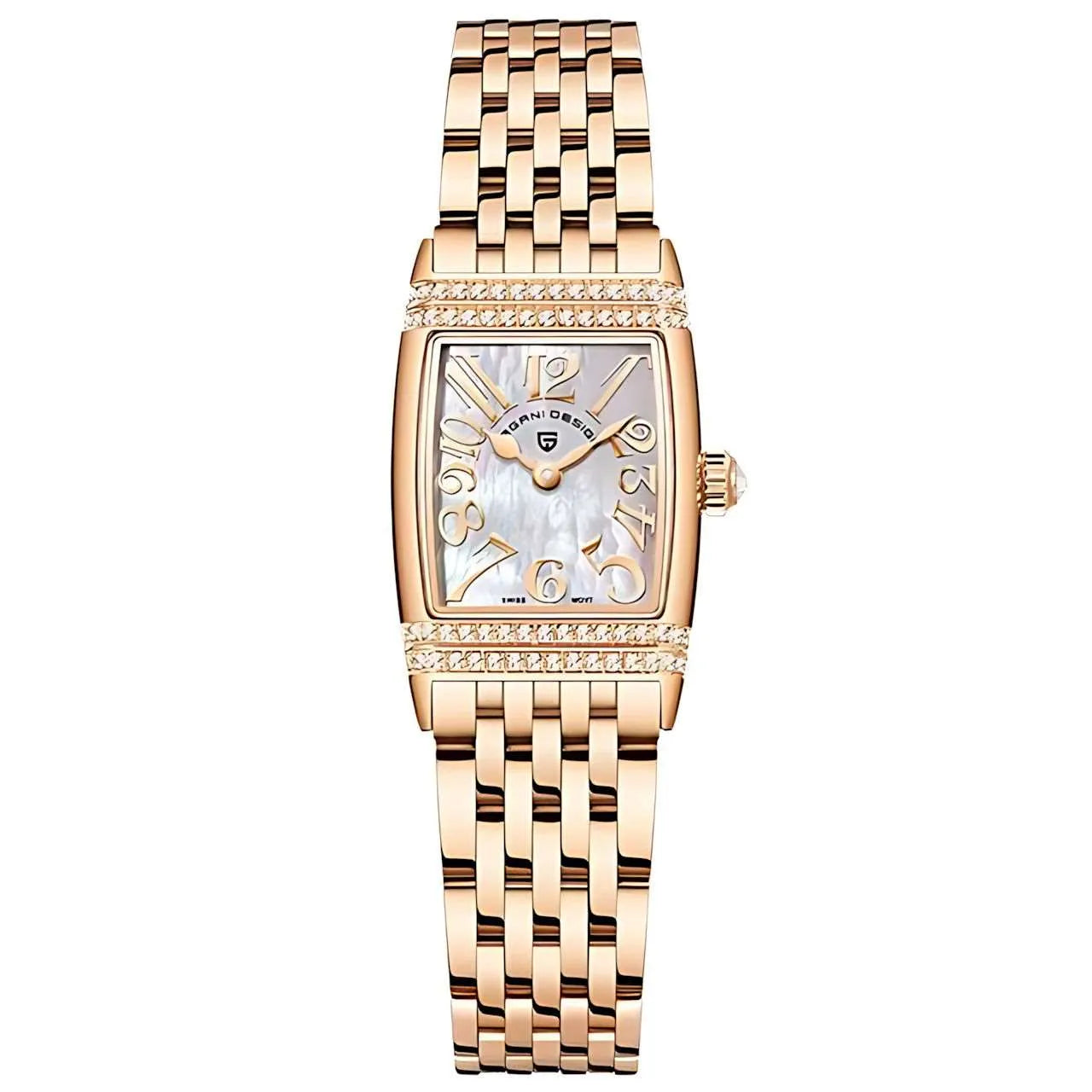 Pagani Design PD-1737 Rectangle 22mm Diamond Women's Quartz Watch-Pagani Design-Viva Timepiece