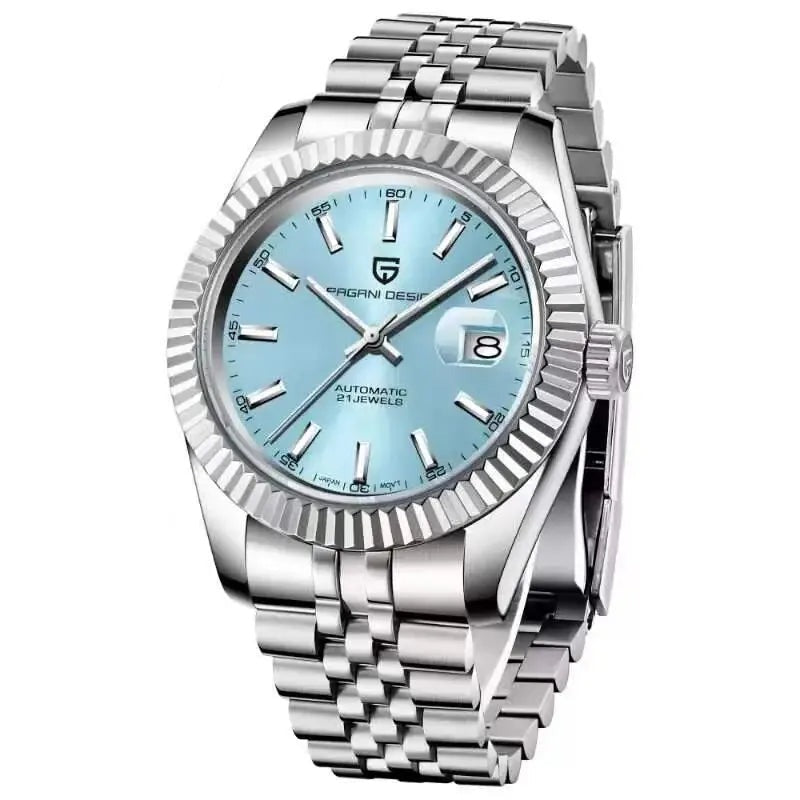 Pagani Design Datejust 40 Jubilee Homage Watches Silver Sky Blue - Pagani Design | Viva Timepiece