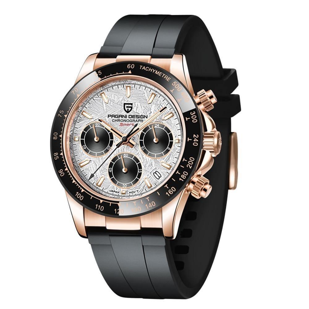 Pagani Design Daytona Homage Watches Stone Gold PU Strap - Pagani Design | Viva Timepiece