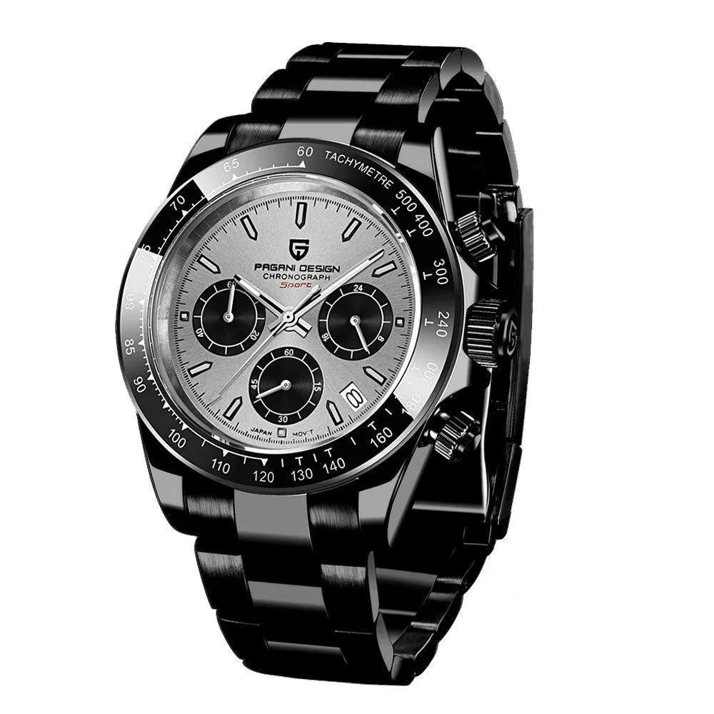 Pagani Design 40mm Automatic Sport Chronograph Watch – Ceramic Bezel, Sapphire Crystal-Pagani Design-Viva Timepiece