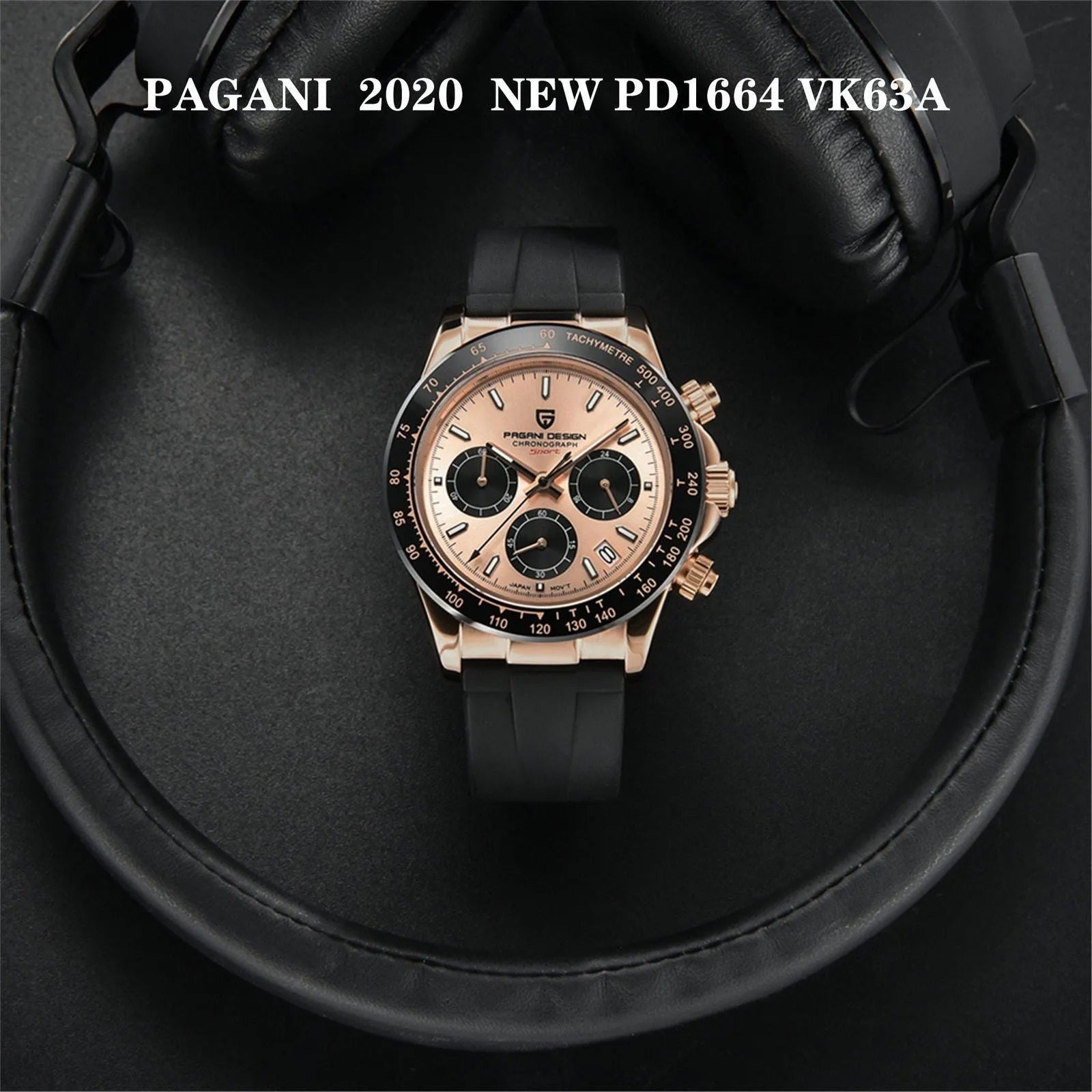 Pagani Design 40mm Automatic Sport Chronograph Watch – Ceramic Bezel, Sapphire Crystal-Pagani Design-Viva Timepiece