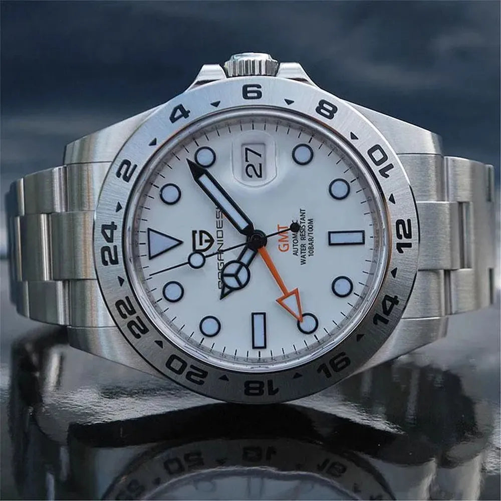 Pagani Design 42mm Automatic GMT Stainless Steel Watch – Viva