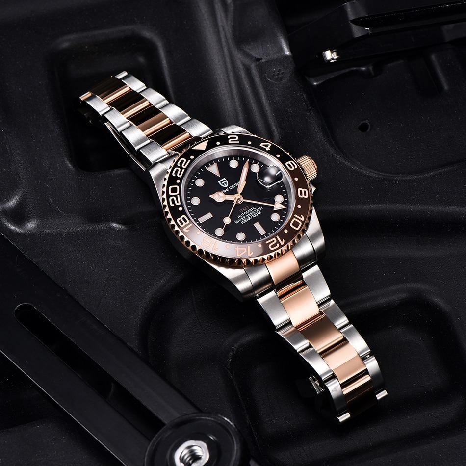 GMT ルートビア自動巻 茶黒パガーニデザイン GMTマスター