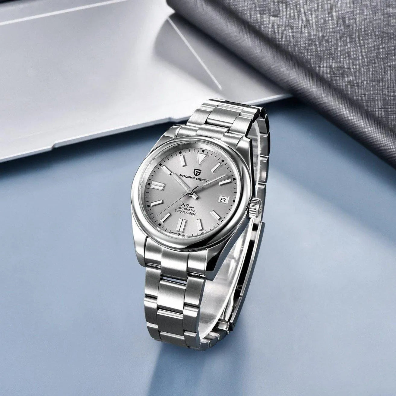 Pagani Design 39mm Automatic Stainless Steel Watch – Sapphire Crystal, NH35 Movement-Pagani Design-Viva Timepiece