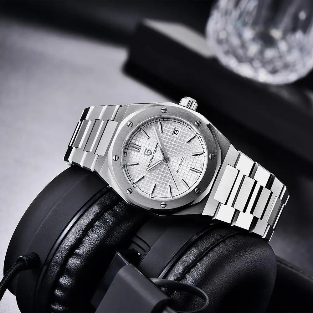 Pagani Design 40mm Automatic Integrated Stainless Steel Watch – Sapphire Crystal, NH35 Movement-Pagani Design-Viva Timepiece