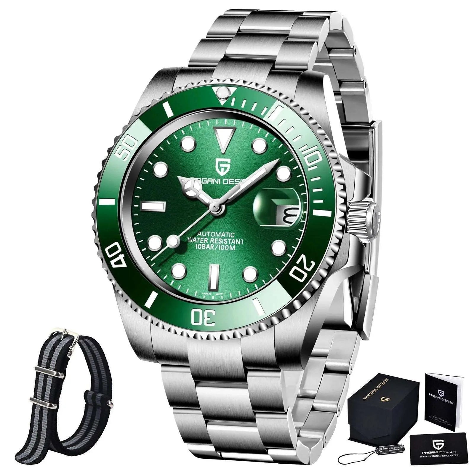 Pagani Design 40mm Automatic Diver Watch – Sapphire Crystal, Ceramic Bezel-Pagani Design-Viva Timepiece