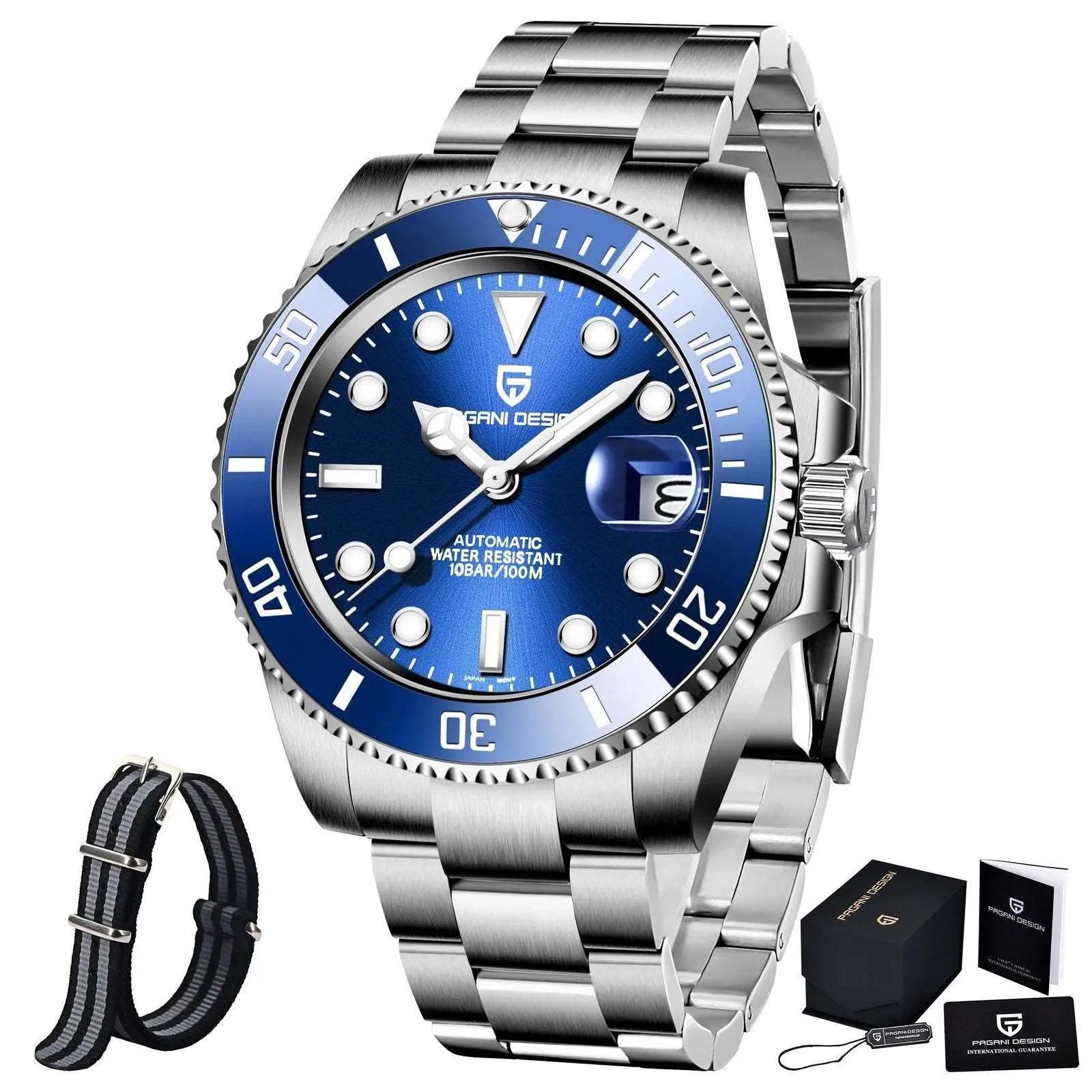 Pagani Design 40mm Automatic Diver Watch – Sapphire Crystal, Ceramic Bezel-Pagani Design-Viva Timepiece