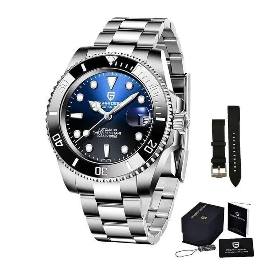 Pagani Design 40mm Automatic Diver Watch – Sapphire Crystal, Ceramic Bezel-Pagani Design-Viva Timepiece