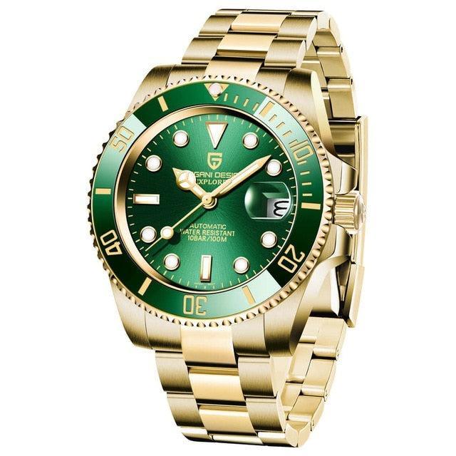 Pagani Design Yellow Gold Submariner Date Homage Watches Viva Timepiece
