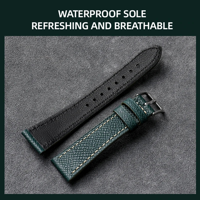 Palm Pattern Leather Watch Strap – Slim Classic Band-Straptique-Viva Timepiece