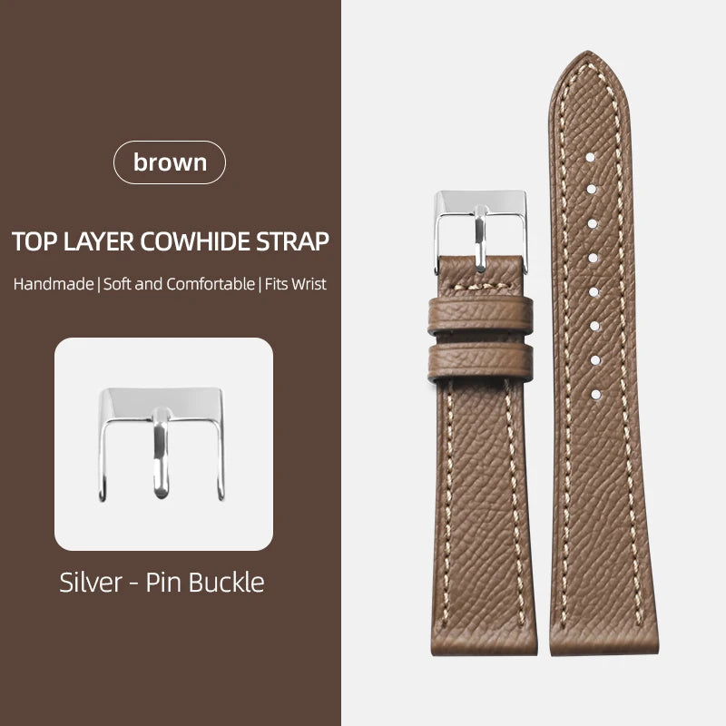 Palm Pattern Leather Watch Strap – Slim Classic Band-Straptique-Viva Timepiece