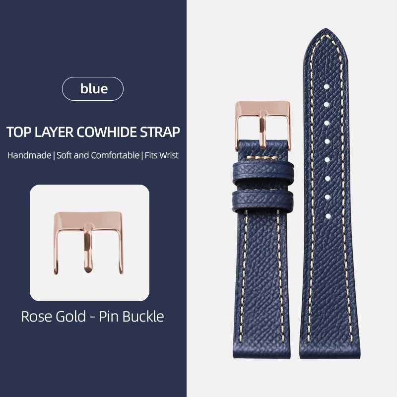 Palm Pattern Leather Watch Strap – Slim Classic Band-Straptique-Viva Timepiece