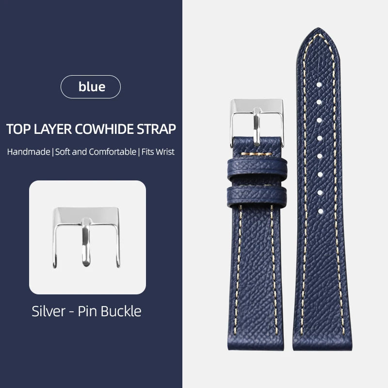Palm Pattern Leather Watch Strap – Slim Classic Band-Straptique-Viva Timepiece