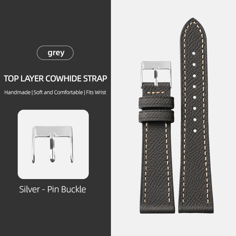 Palm Pattern Leather Watch Strap – Slim Classic Band-Straptique-Viva Timepiece