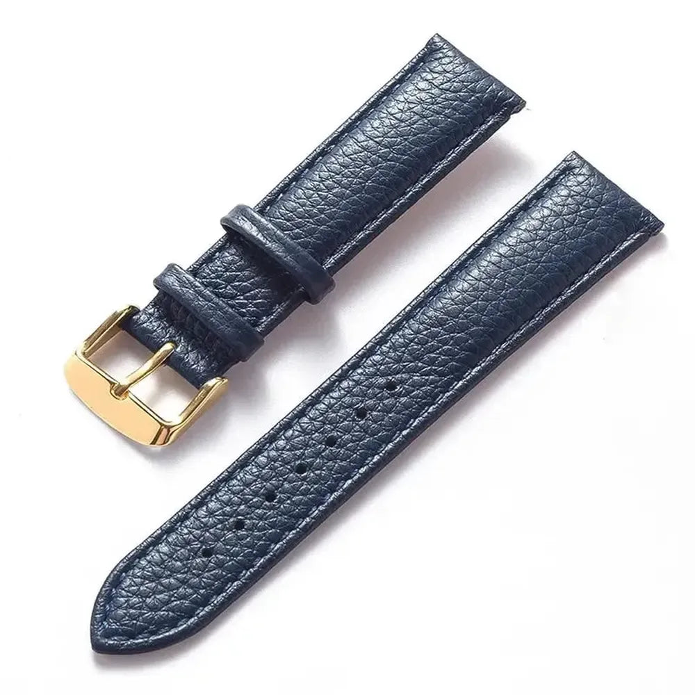 Pastel Litchi Pattern Genuine Leather Watch Strap 16–22mm-Straptique-Viva Timepiece