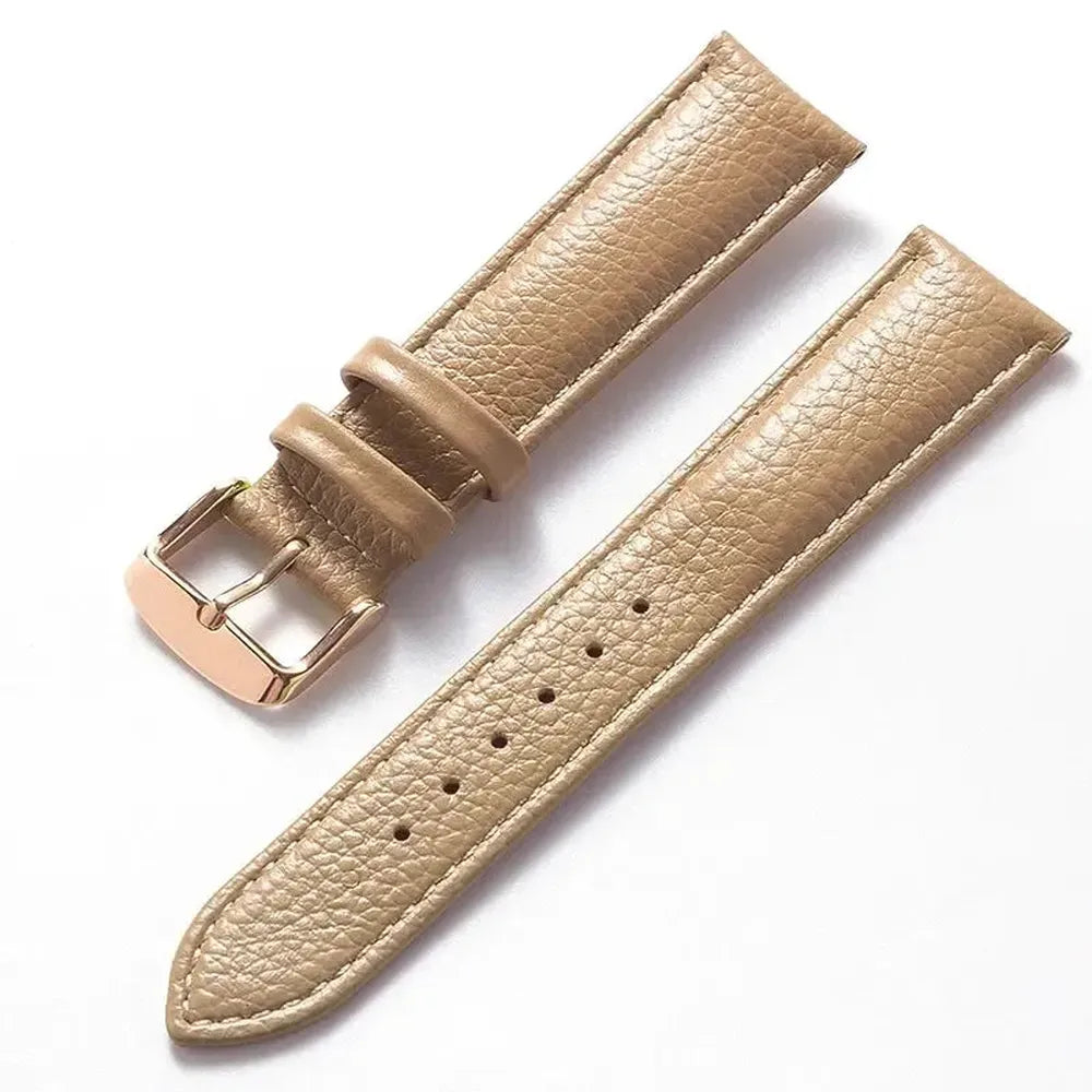 Pastel Litchi Pattern Genuine Leather Watch Strap 16–22mm-Straptique-Viva Timepiece
