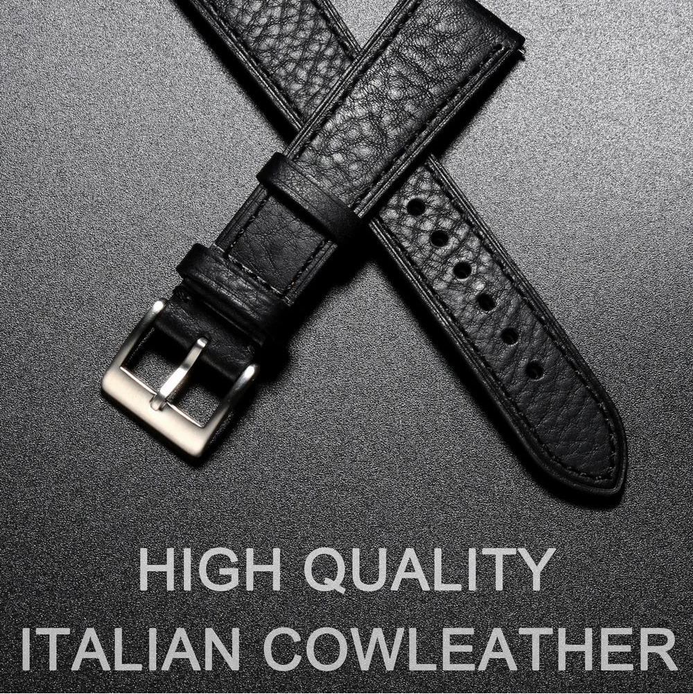 Premium Genuine Leather Watch Strap 18mm 20mm 22mm – Quick Release-Watch Bands-VivaStraps-Coffee-18mm-Viva Timepiece