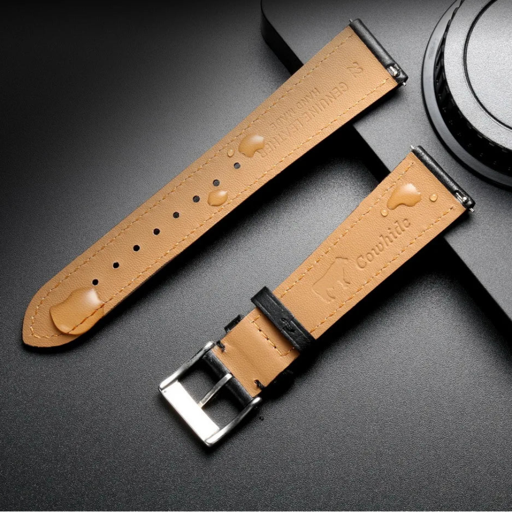 Premium Genuine Leather Watch Strap 18mm 20mm 22mm – Quick Release-Watch Bands-VivaStraps-Coffee-18mm-Viva Timepiece