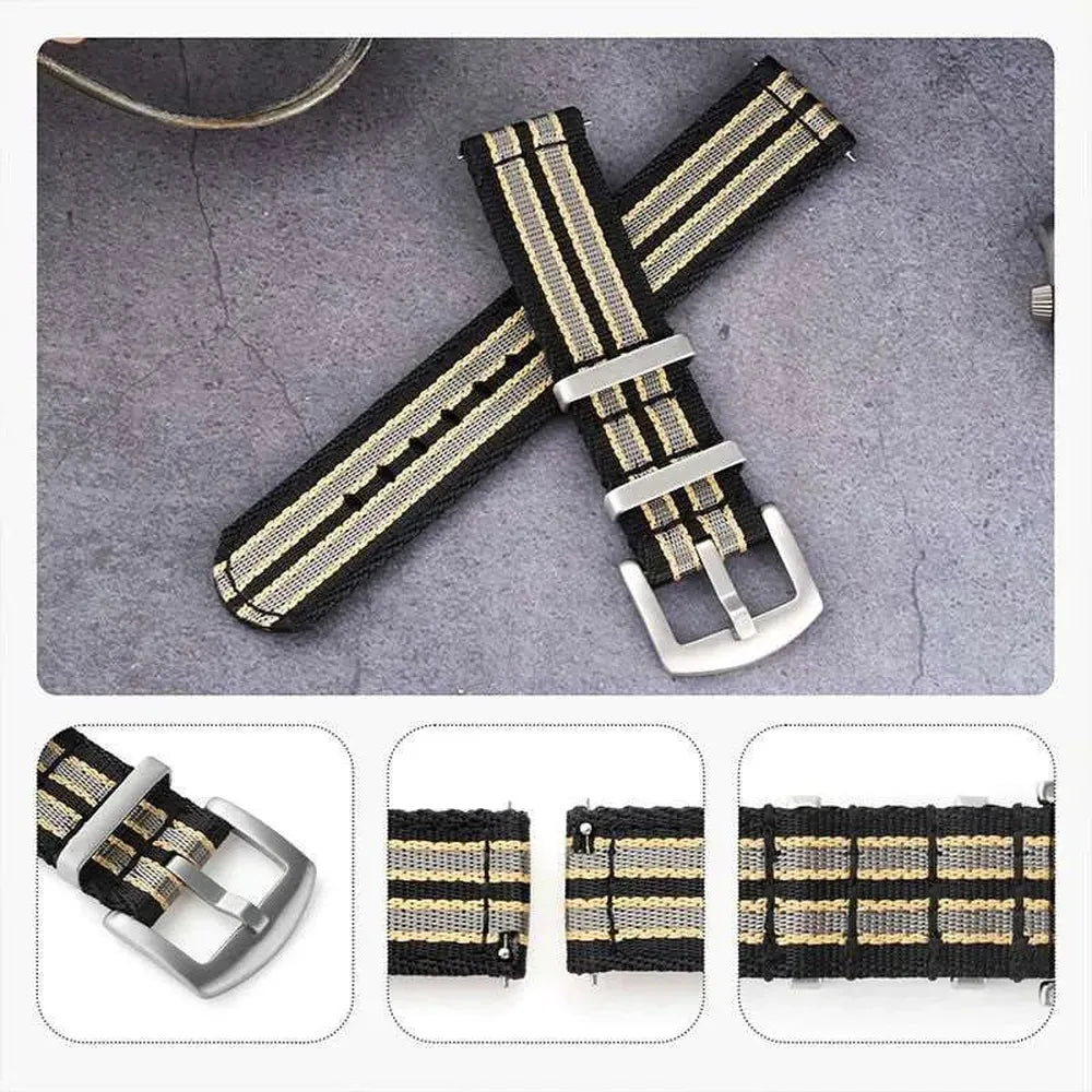 Smooth Nylon Sport Watch Strap – Universal Replacement Band 20mm 22mm-VivaStraps-Viva Timepiece