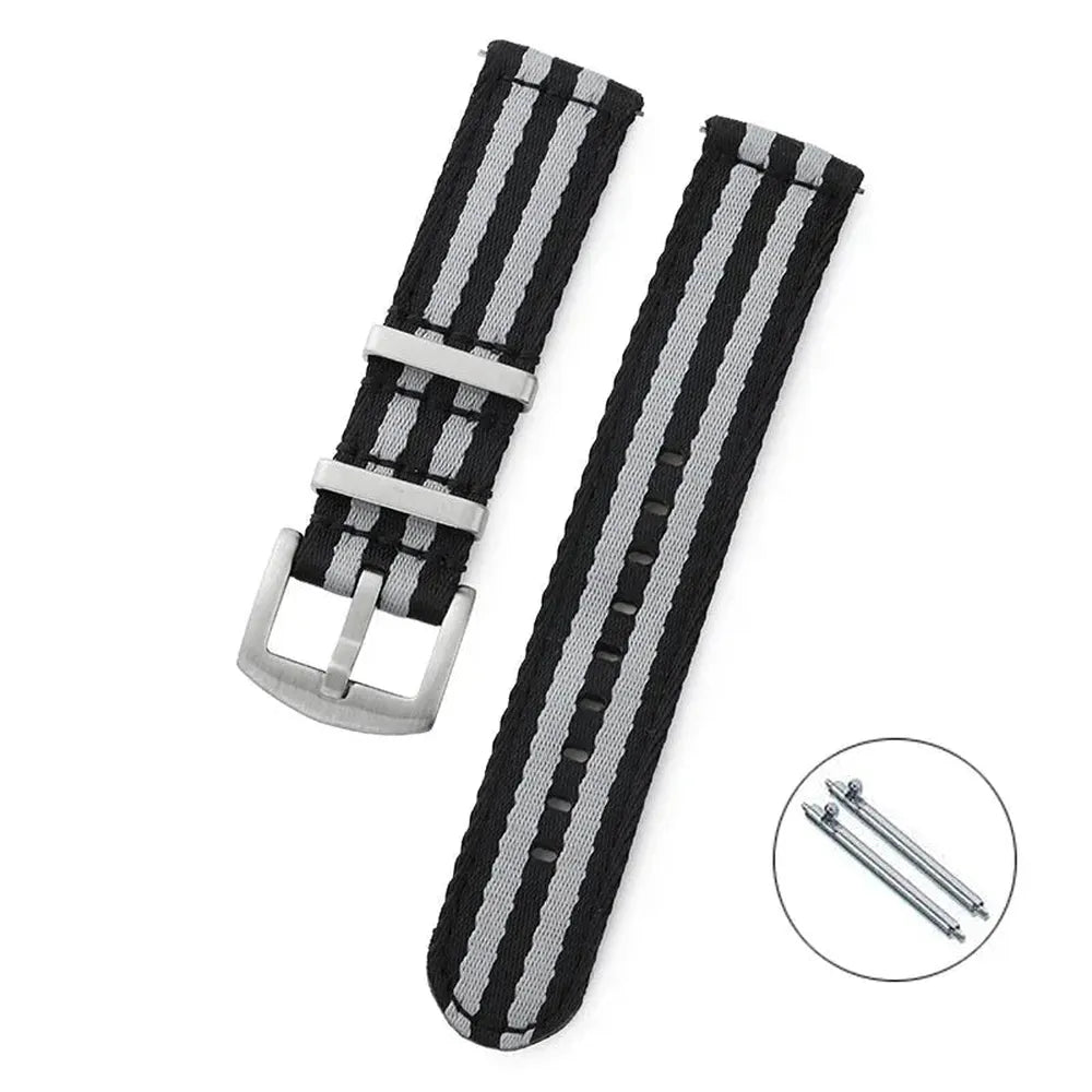 Smooth Nylon Sport Watch Strap – Universal Replacement Band 20mm 22mm-VivaStraps-Viva Timepiece