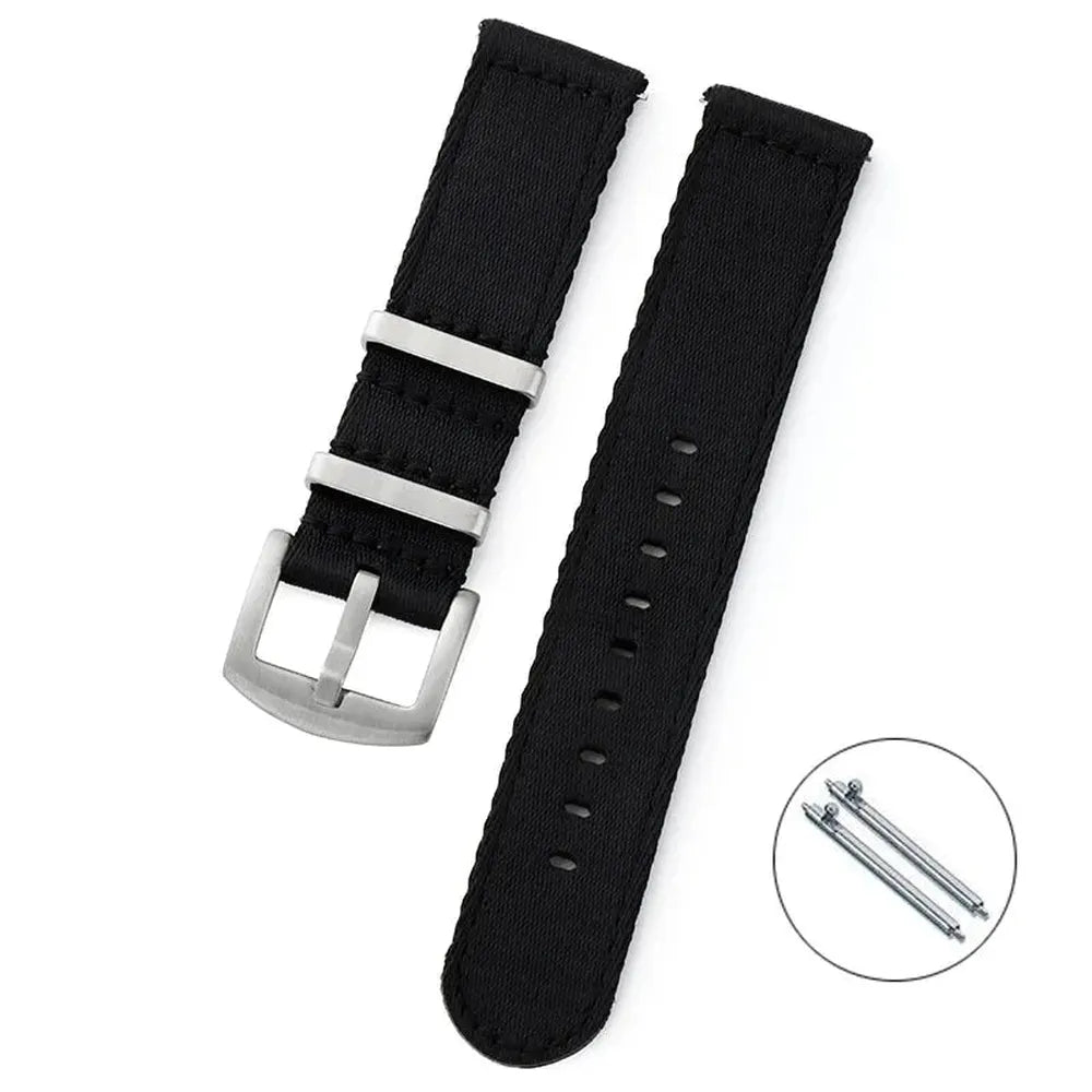Smooth Nylon Sport Watch Strap – Universal Replacement Band 20mm 22mm-VivaStraps-Viva Timepiece