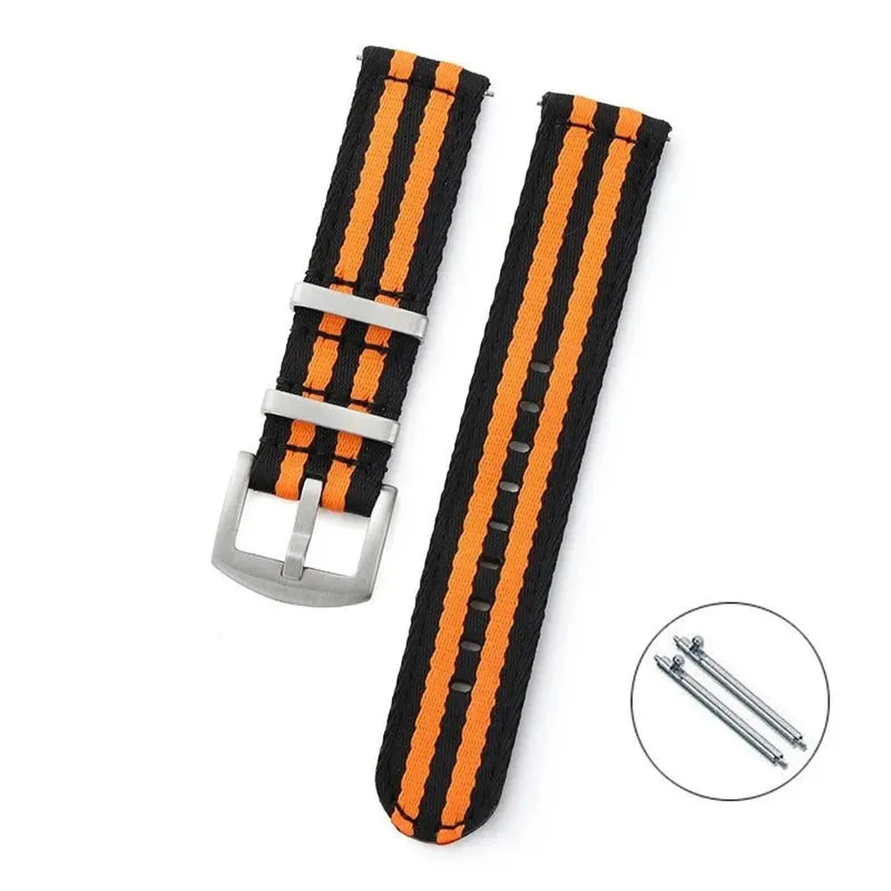 Smooth Nylon Sport Watch Strap – Universal Replacement Band 20mm 22mm-VivaStraps-Viva Timepiece