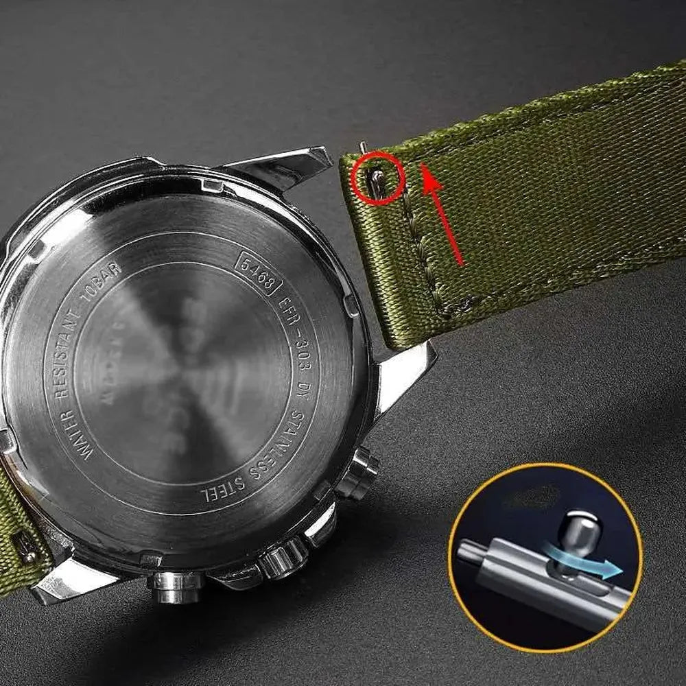 Smooth Nylon Sport Watch Strap – Universal Replacement Band 20mm 22mm-VivaStraps-Viva Timepiece