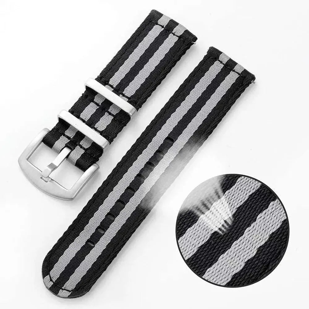 Smooth Nylon Sport Watch Strap – Universal Replacement Band 20mm 22mm-VivaStraps-Viva Timepiece