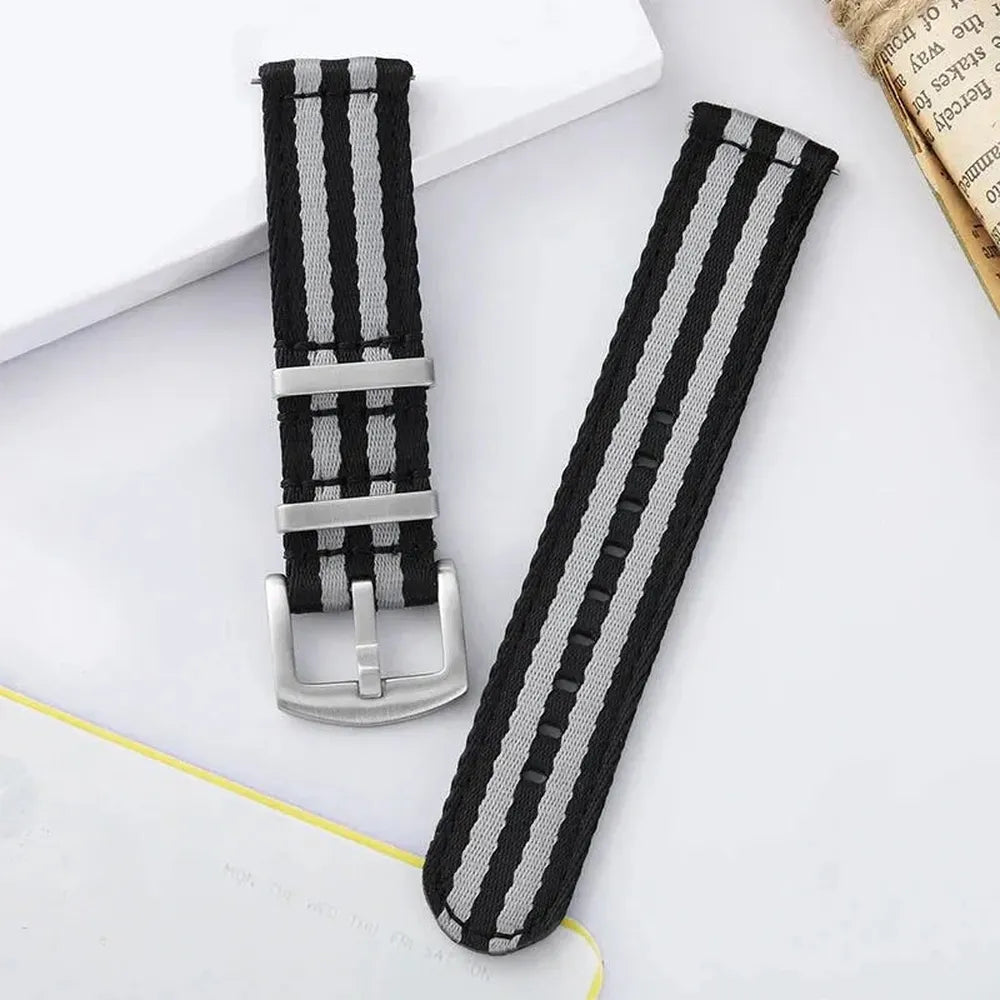 Smooth Nylon Sport Watch Strap – Universal Replacement Band 20mm 22mm-VivaStraps-Viva Timepiece