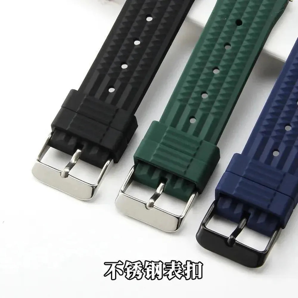 Waffle Textured Silicone Watch Strap – Quick Release 20mm 22mm-VivaStraps-Viva Timepiece
