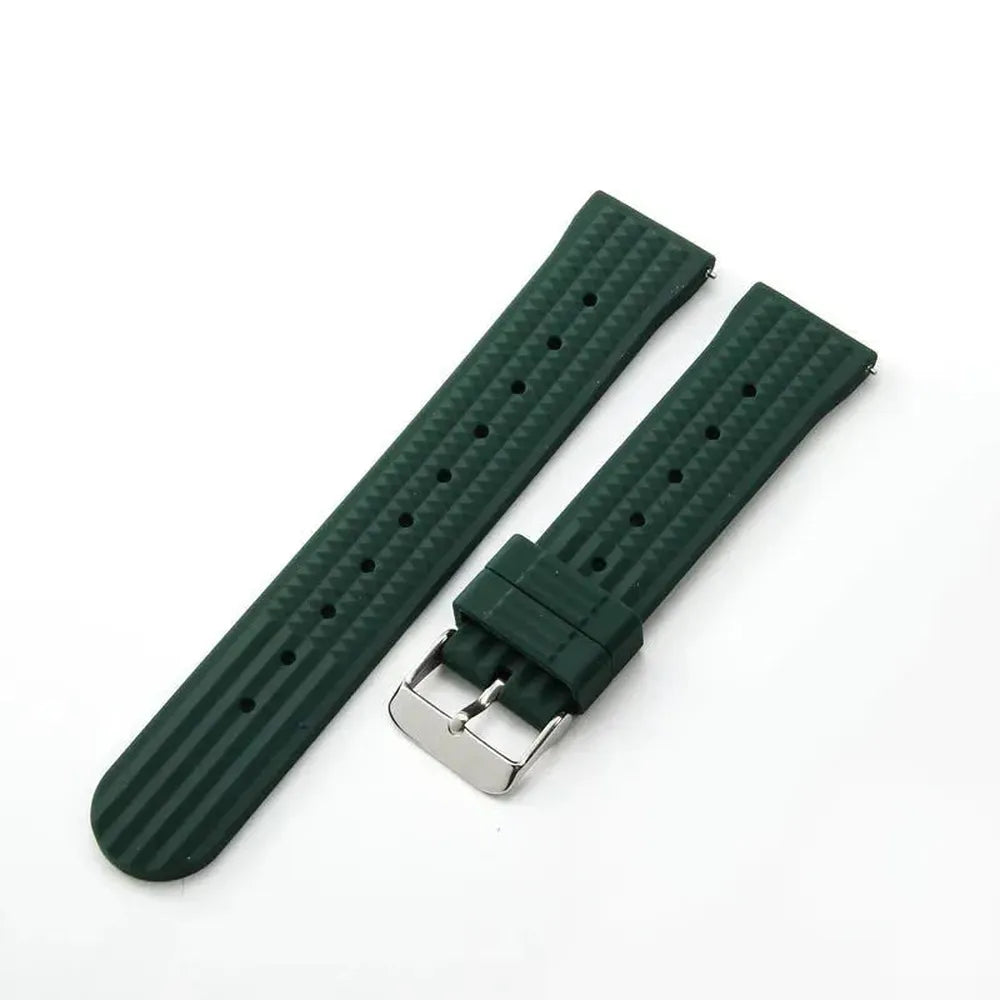 Waffle Textured Silicone Watch Strap – Quick Release 20mm 22mm-VivaStraps-Viva Timepiece