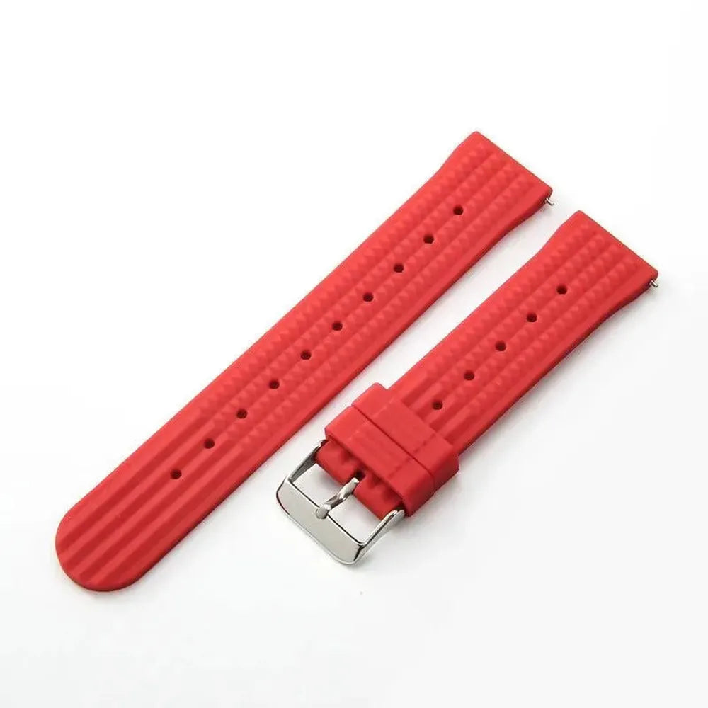 Waffle Textured Silicone Watch Strap – Quick Release 20mm 22mm-VivaStraps-Viva Timepiece