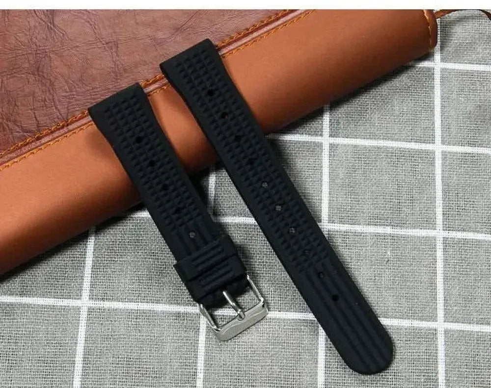 Waffle Textured Silicone Watch Strap – Quick Release 20mm 22mm-VivaStraps-Viva Timepiece
