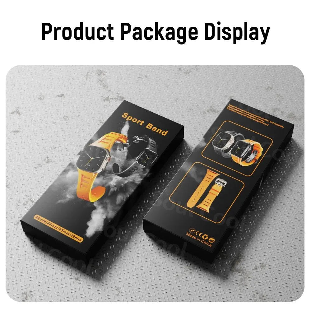 Soft Silicone Sport Strap Compatible with Apple Watch – 42mm to 49mm-Tivra-Viva Timepiece