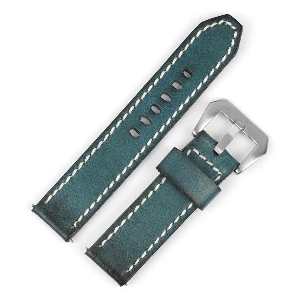Quick Release Genuine Leather Watch Strap 18mm–26mm