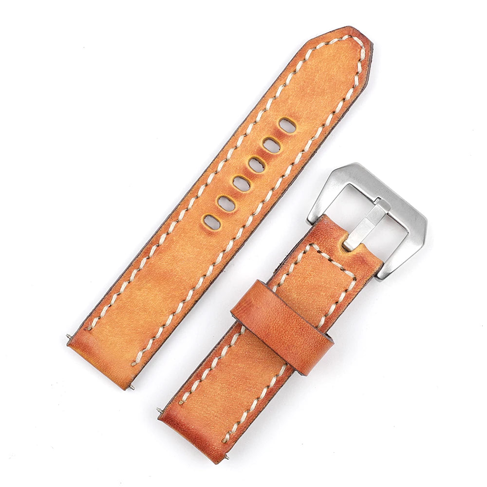 Quick Release Genuine Leather Watch Strap 18mm–26mm