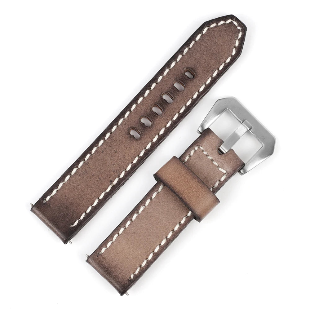 Quick Release Genuine Leather Watch Strap 18mm–26mm