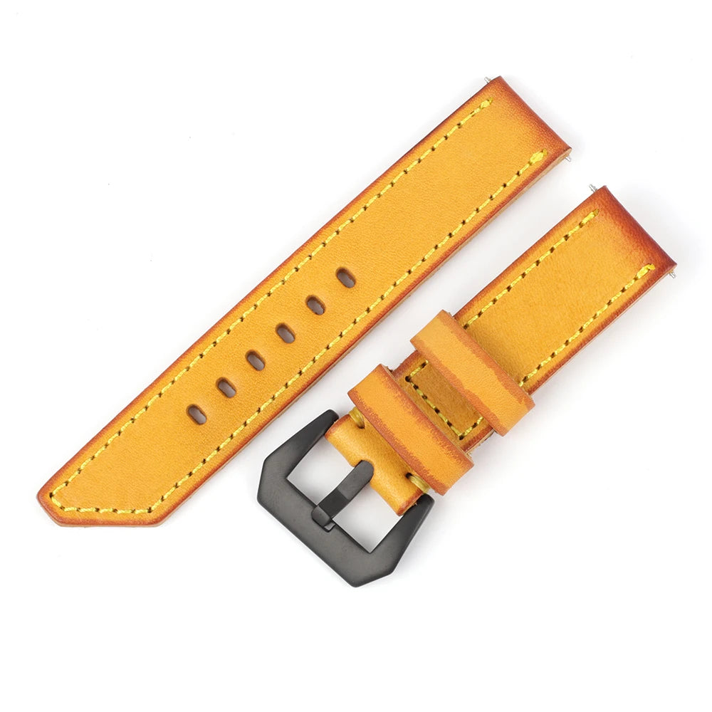 Quick Release Genuine Leather Watch Strap 18mm–26mm