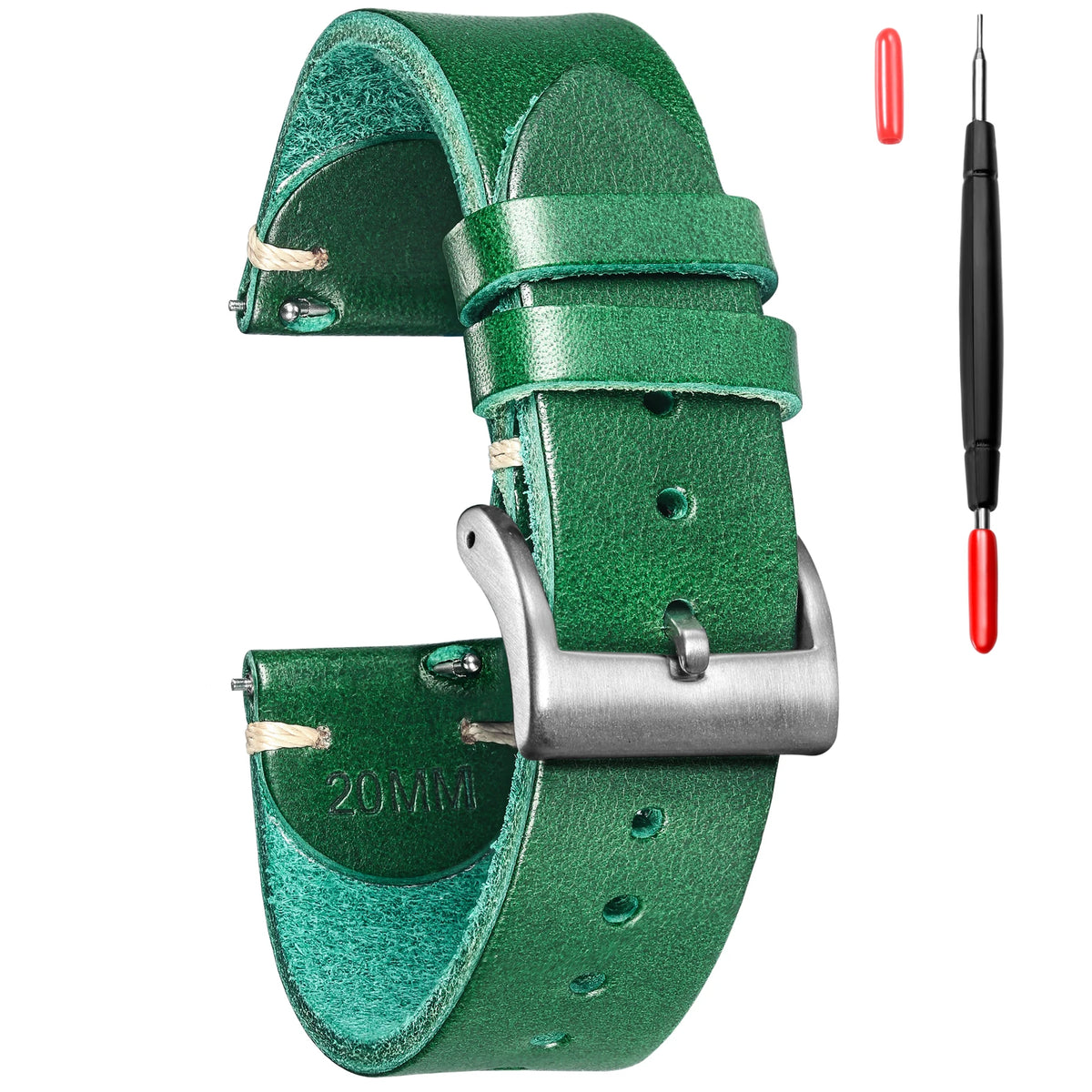 Quick Release Italian Oil-Wax Leather Watch Strap 18mm 20mm 22mm-Straptique-Viva Timepiece