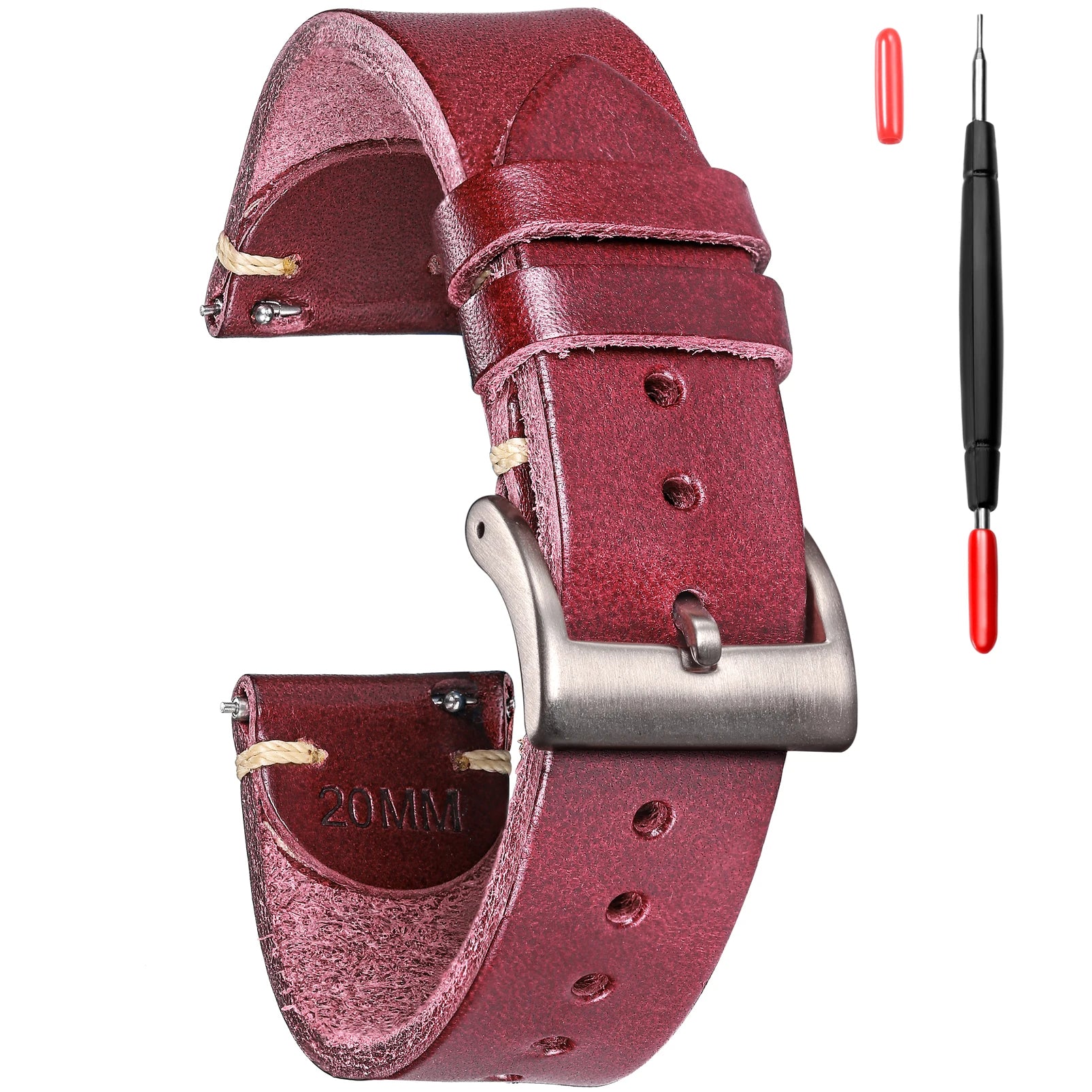 Quick Release Italian Oil-Wax Leather Watch Strap 18mm 20mm 22mm-Straptique-Viva Timepiece