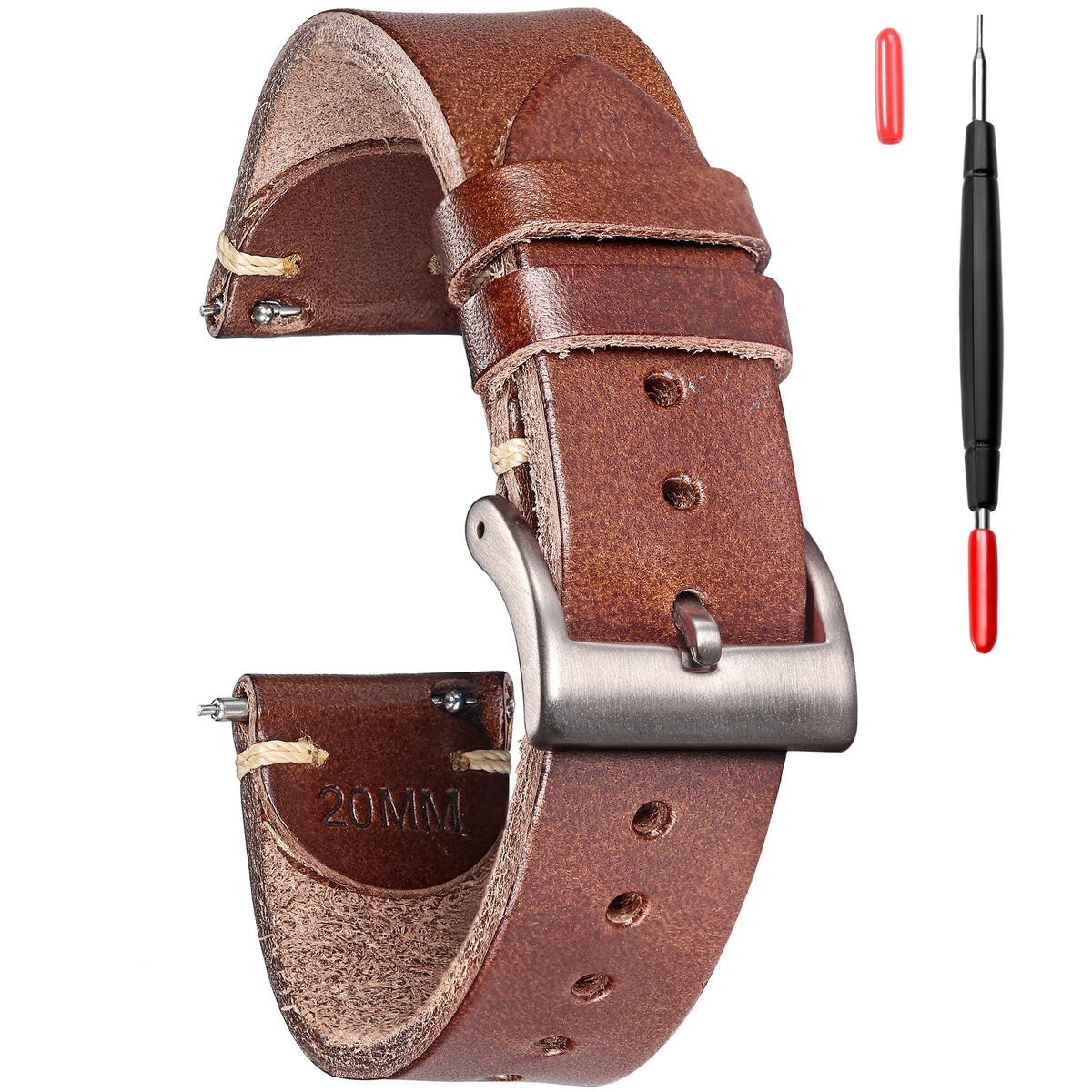 Quick Release Italian Oil-Wax Leather Watch Strap 18mm 20mm 22mm-Straptique-Viva Timepiece