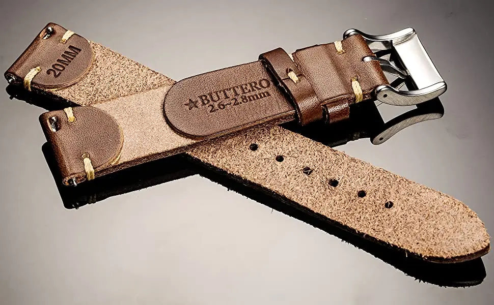 Quick Release Italian Oil-Wax Leather Watch Strap 18mm 20mm 22mm-Straptique-Viva Timepiece