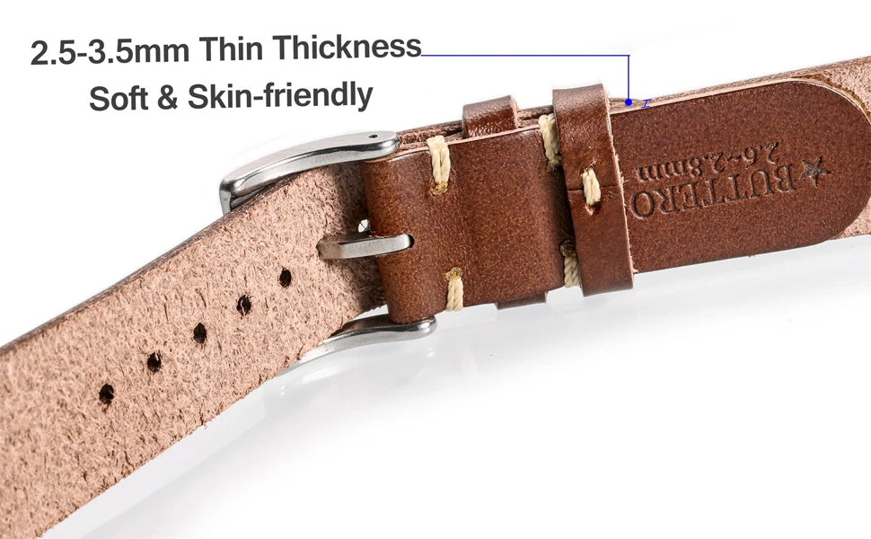 Quick Release Italian Oil-Wax Leather Watch Strap 18mm 20mm 22mm-Straptique-Viva Timepiece