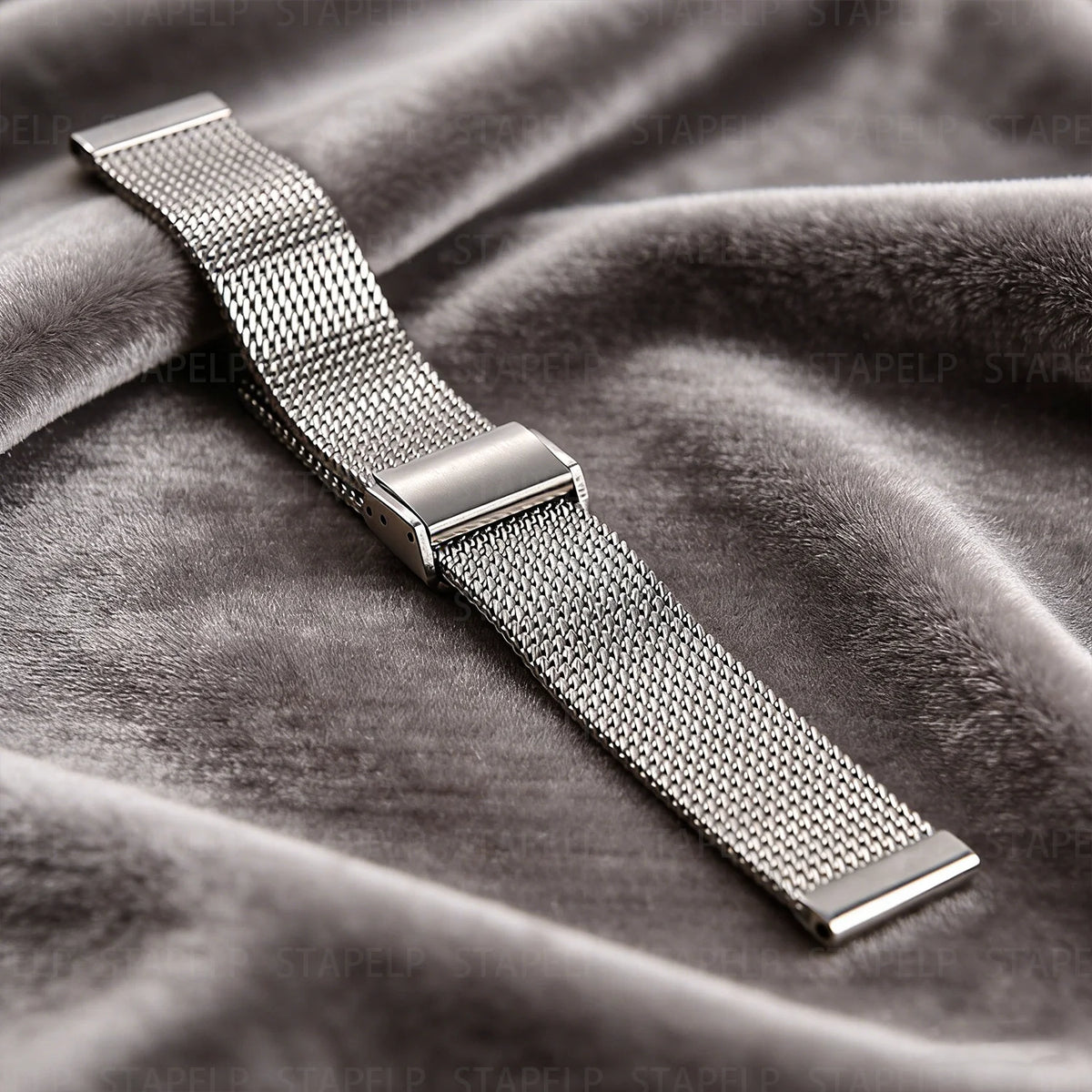 Quick Release Stainless Steel Mesh Watch Band 18mm–22mm – Push-Button Clasp