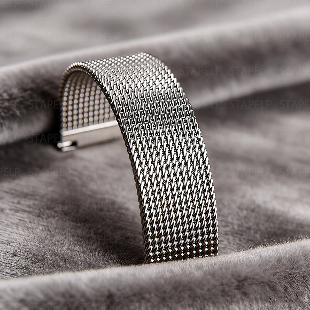 Quick Release Stainless Steel Mesh Watch Band 18mm–22mm – Push-Button Clasp
