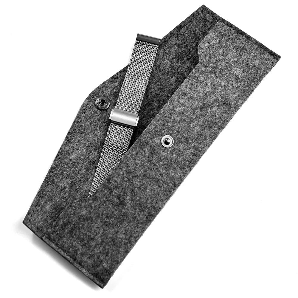 Quick Release Stainless Steel Mesh Watch Band 18mm–22mm – Push-Button Clasp