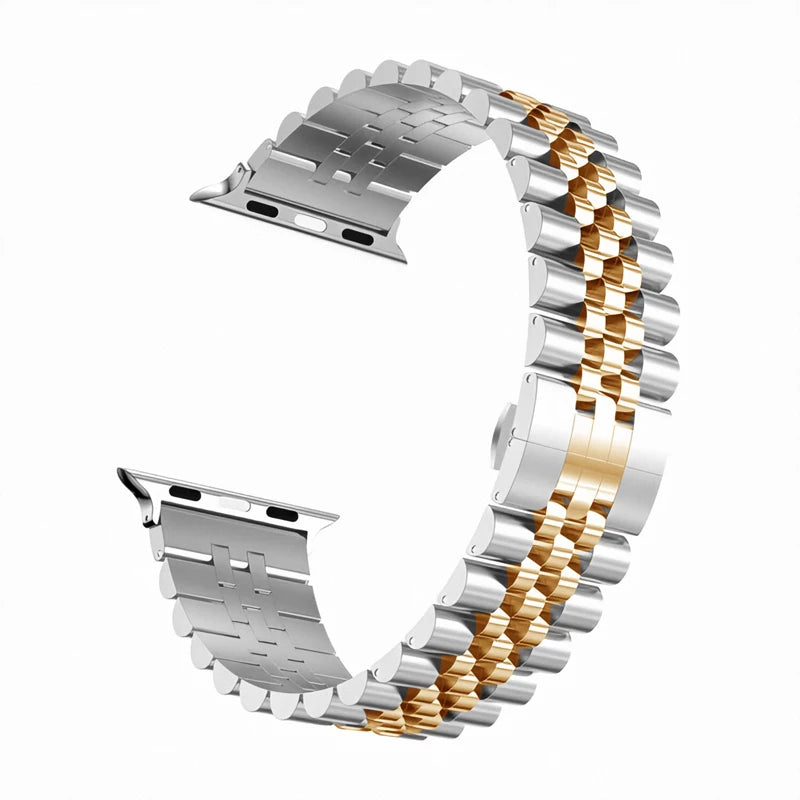 RLX Jubilee Bracelet Stainless Steel Apple Watch Bands Silver Rose Gold - Viva Timepiece | Viva Timepiece