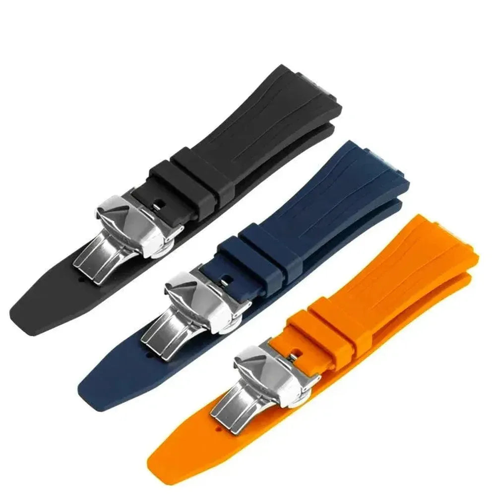 Fluorine Rubber Strap with Butterfly Clasp – Compatible with GA-2100, GA-2110, GM-2100, GM-5600-VivaStraps-Viva Timepiece
